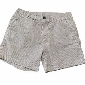 Chubbies Men's Seersucker Shorts Large 5.5 Inseam Stripes America Preppy College